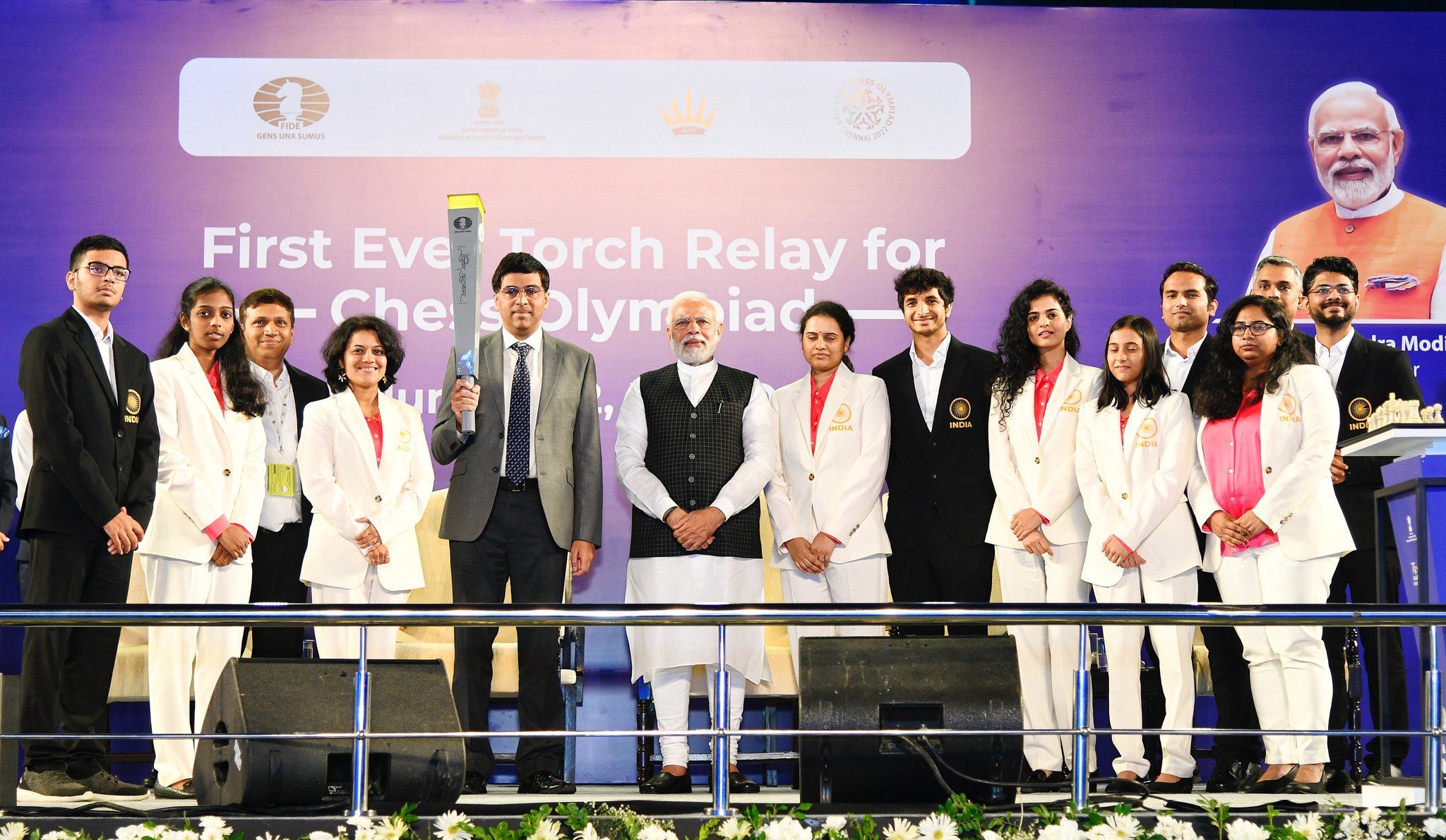 PM Modi flags off first-ever torch relay for Chess Olympiad | State Times